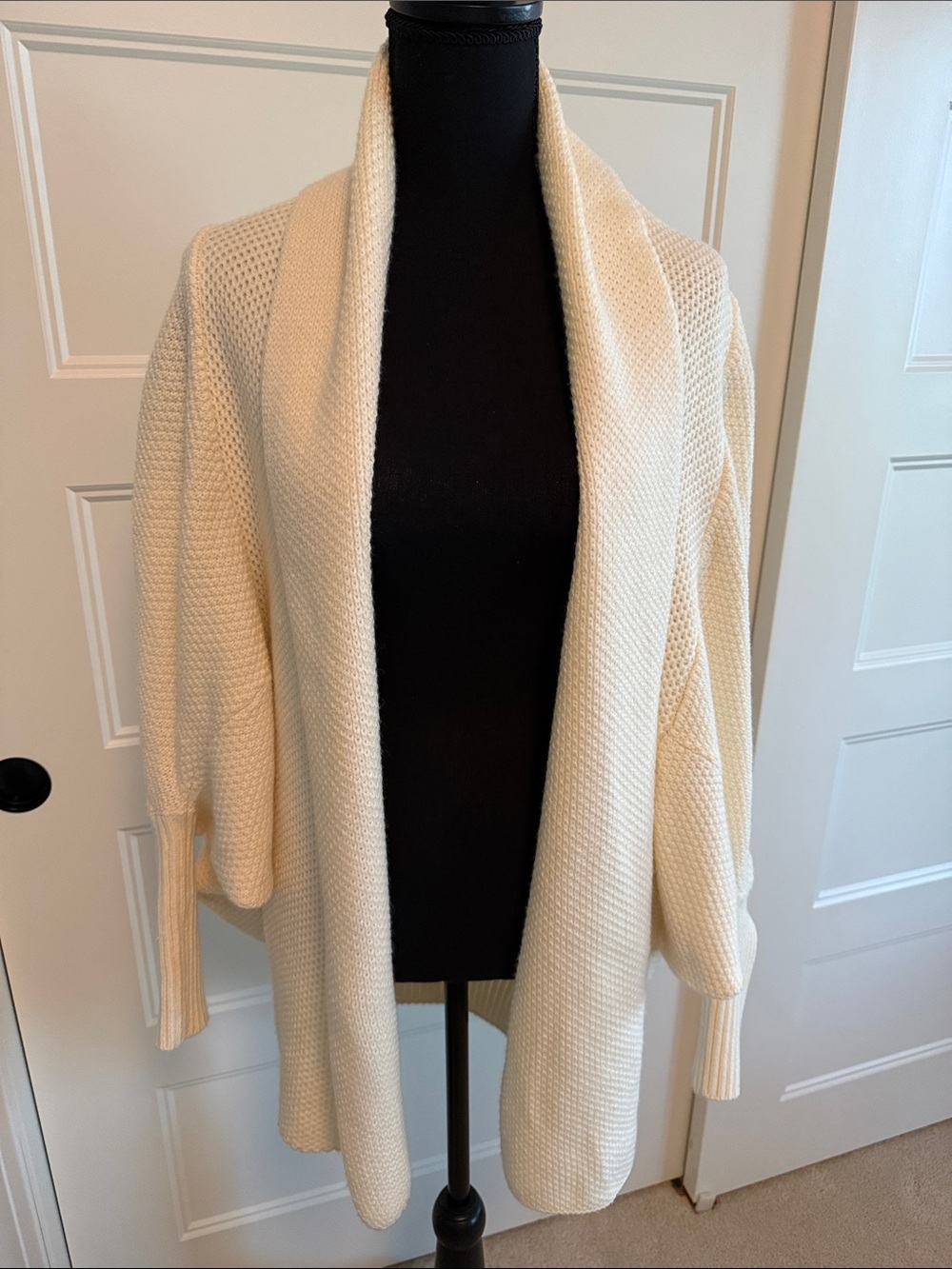 Source Unknown Cream Open-Front Knit Cardigan